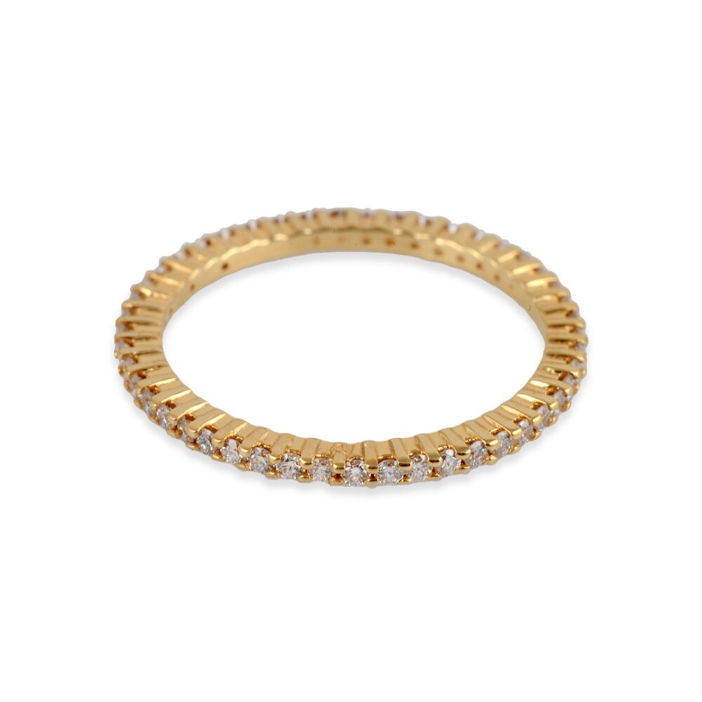 Eternal Radiance 18K Yellow Gold Diamond Band - Image 3