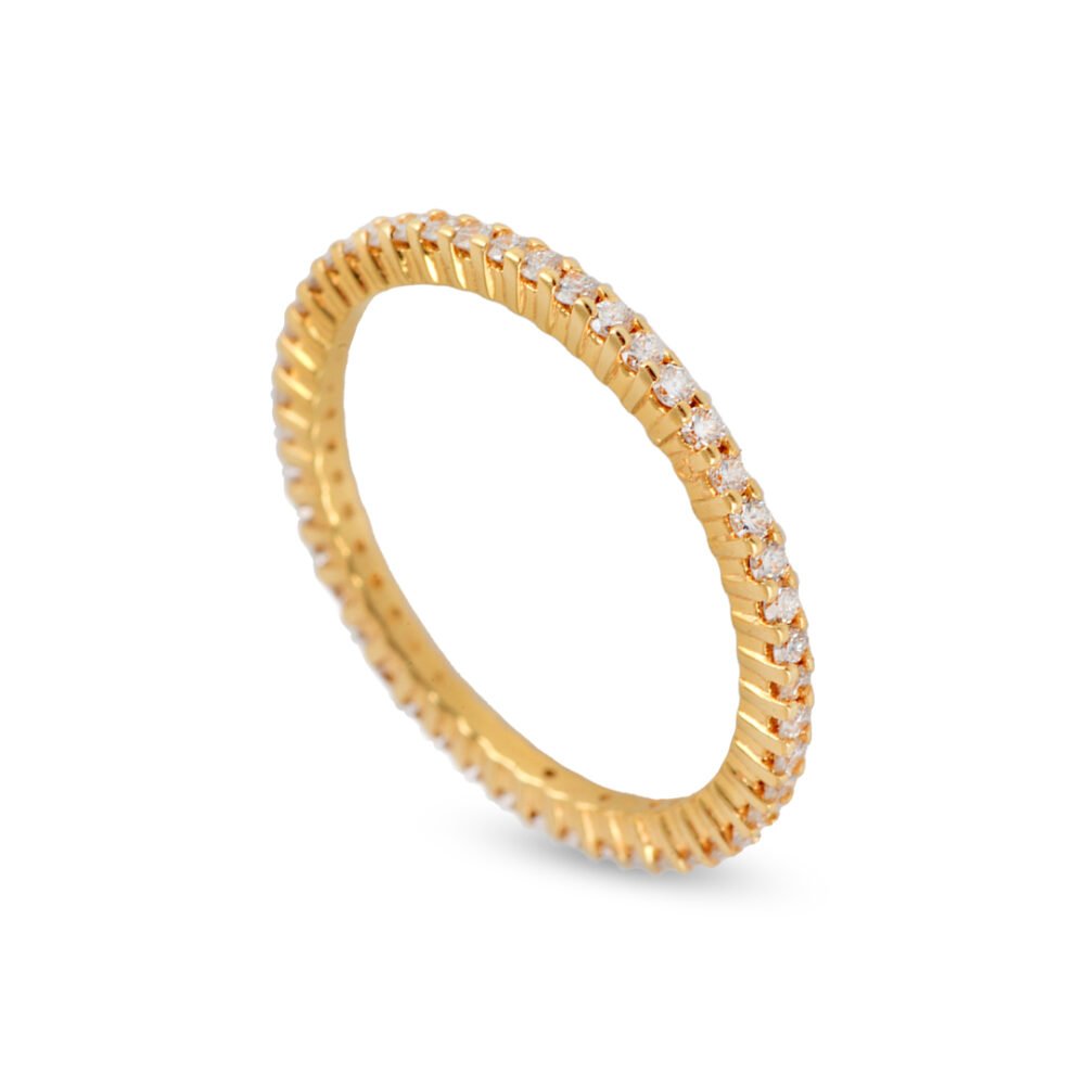 18K Yellow Gold Diamond Band