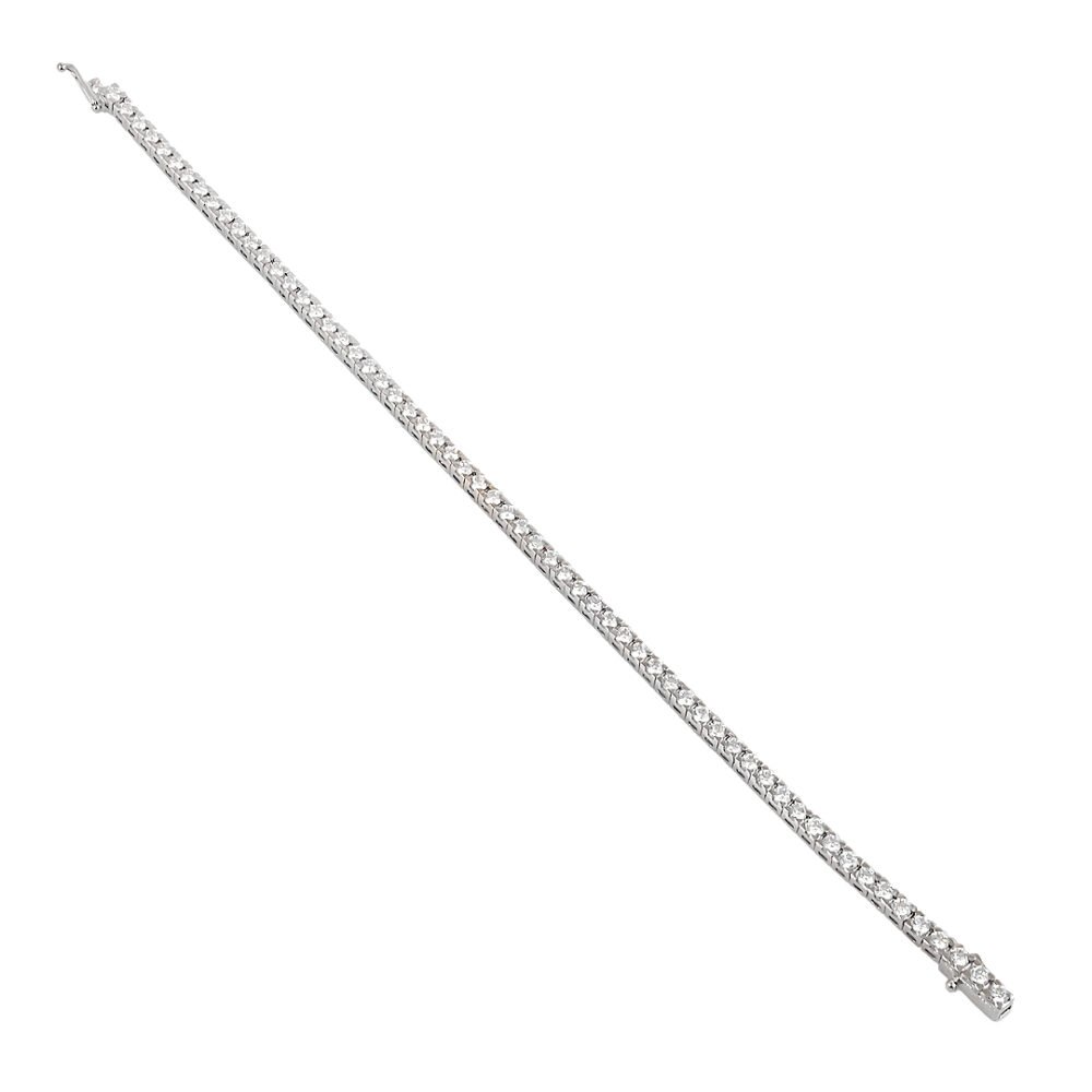 Elegant White Gold Diamond Link Bracelet - Image 3
