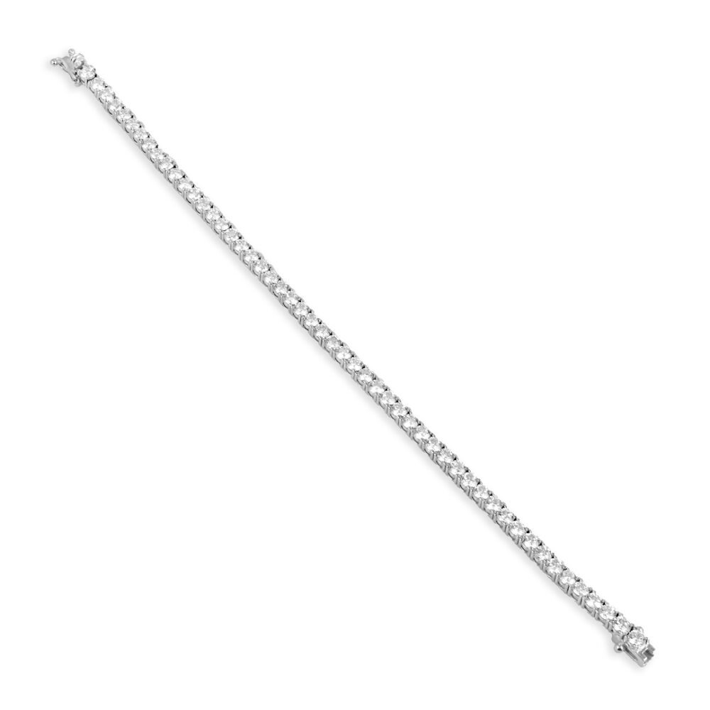 18K White Gold Diamond Tennis Bracelet - Image 3