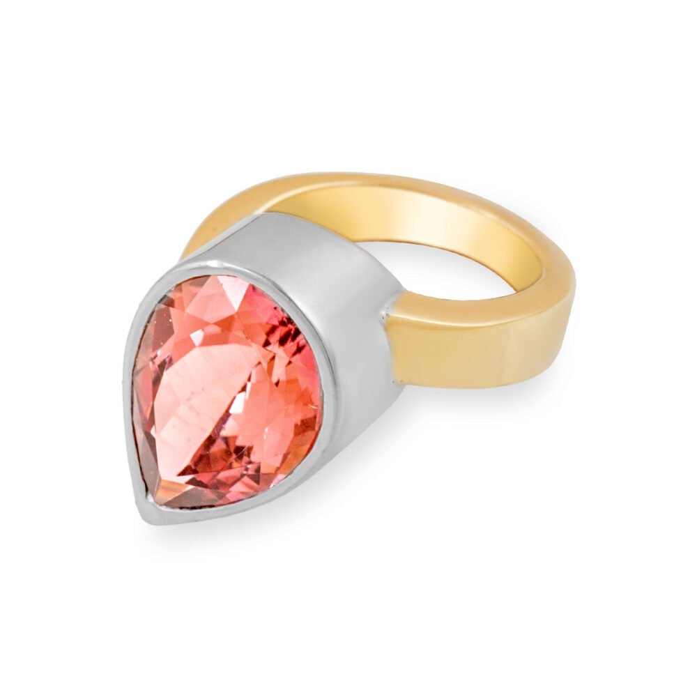 Luxurious 18K Gold Ring with 7.45-Carat Natural Tourmaline - Image 3