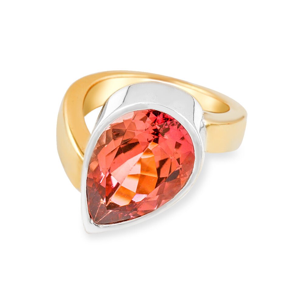 Luxurious 18K Gold Ring with 7.45-Carat Natural Tourmaline - Image 2