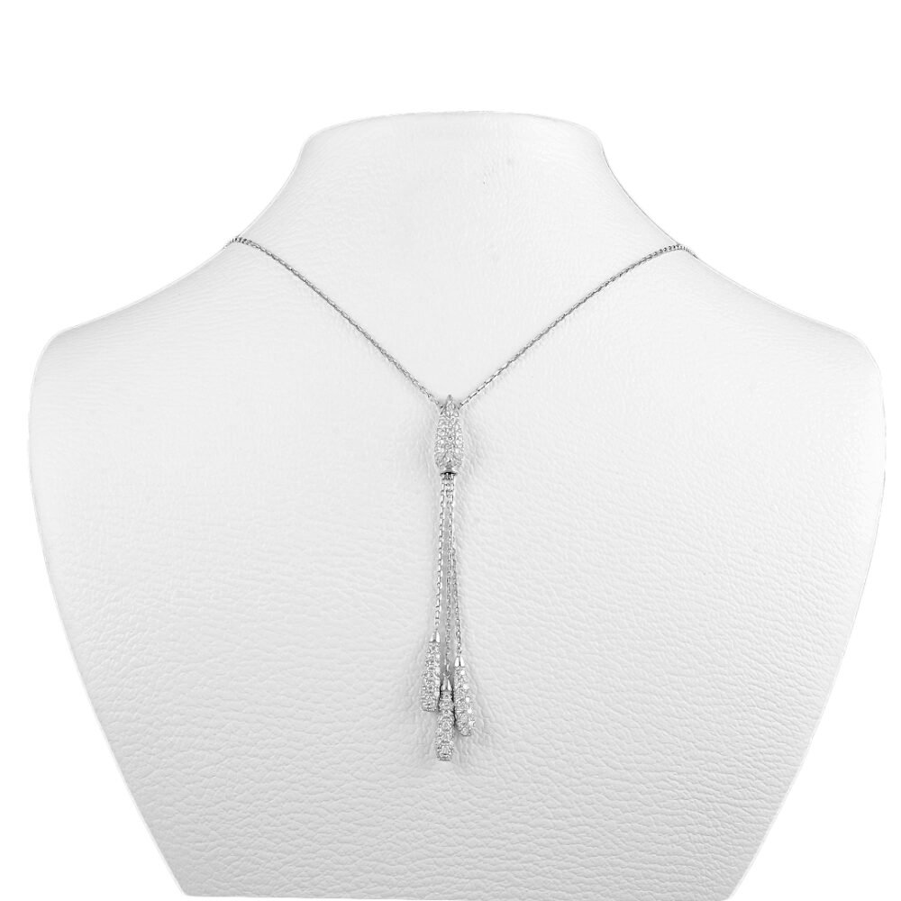 18K White Gold and Diamond Necklace