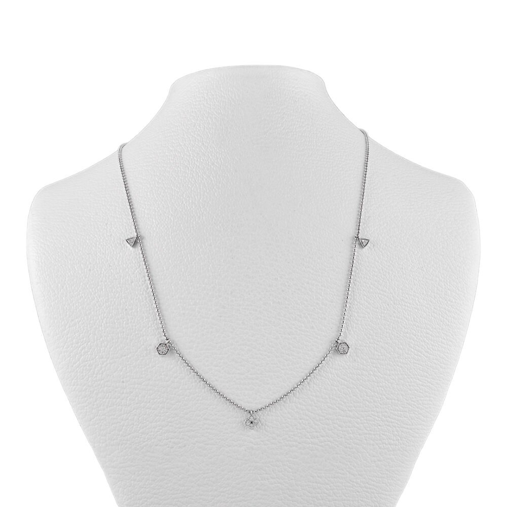 18-karat white gold diamond necklace
