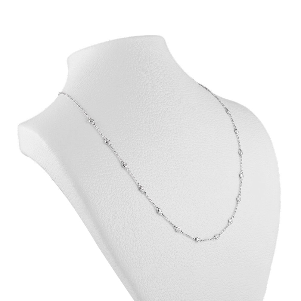 18-Karat White Gold Necklace With Diamonds - Image 2