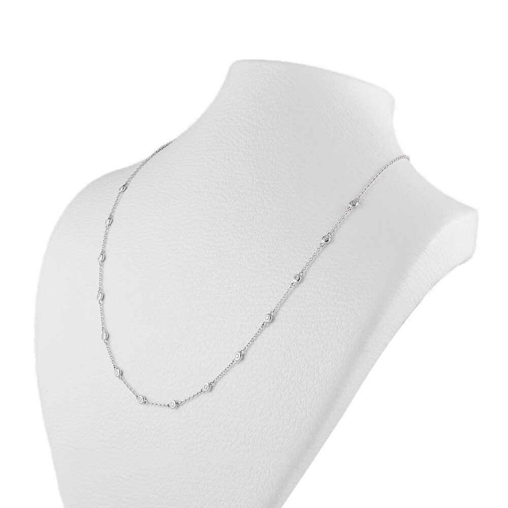 18-Karat White Gold Necklace With Diamonds - Image 3