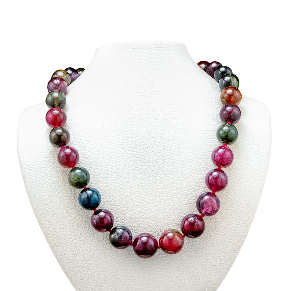 18K Yellow Gold Natural Tourmaline Necklace