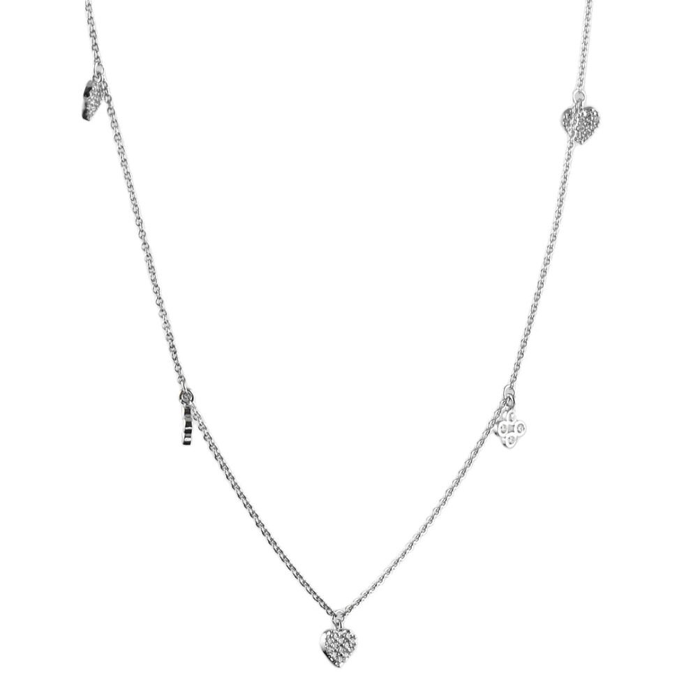 18-karat white gold diamond necklace