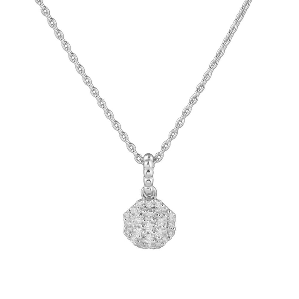 18-karat white gold necklace with diamonds