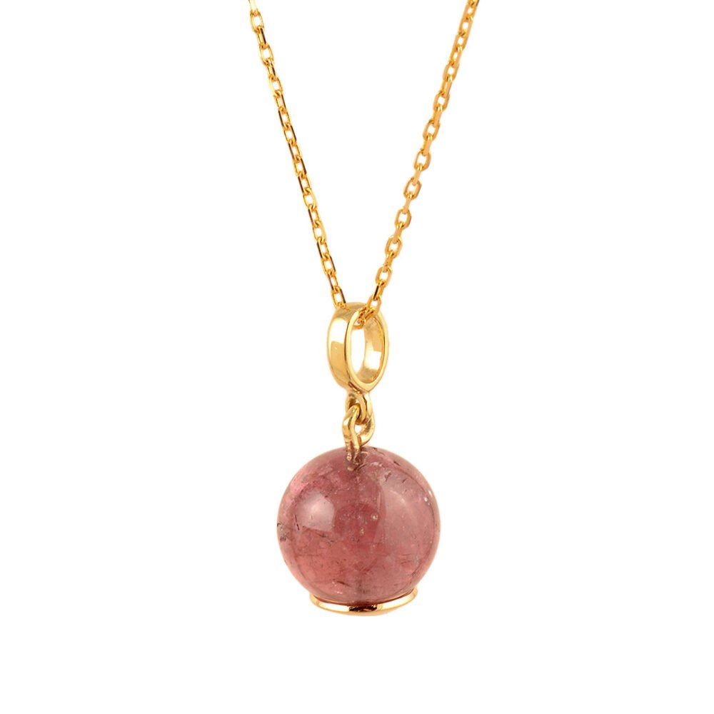 18K Yellow Gold Tourmaline Pendant