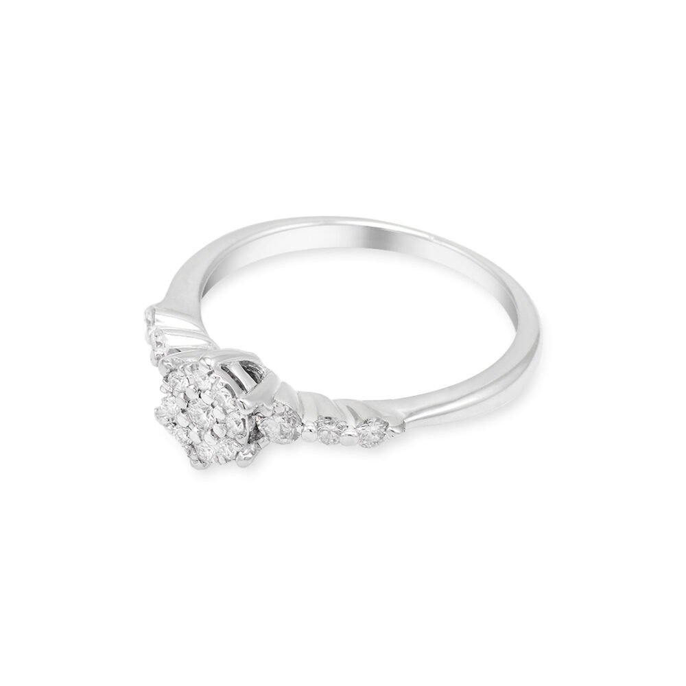 Subtle Brilliance: 18K White Gold Diamond Solitaire Ring - Image 3