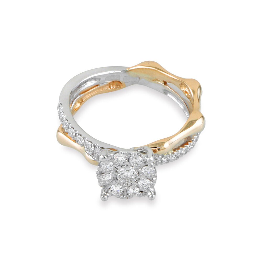 Rose & White Gold Diamond Solitaire - Image 2