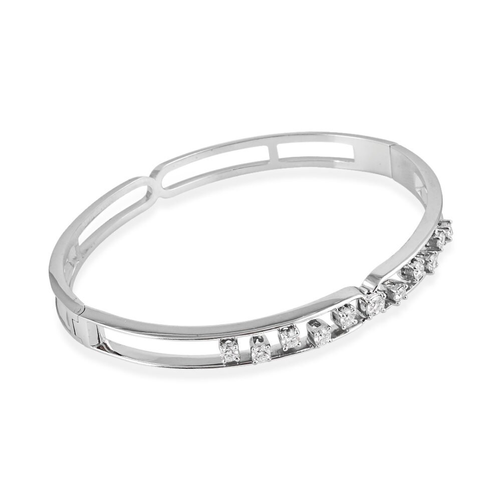 18k White Gold and Diamond Bracelet – Elegant Sophistication - Image 2