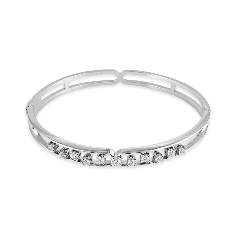 18k white gold and diamond bracelet