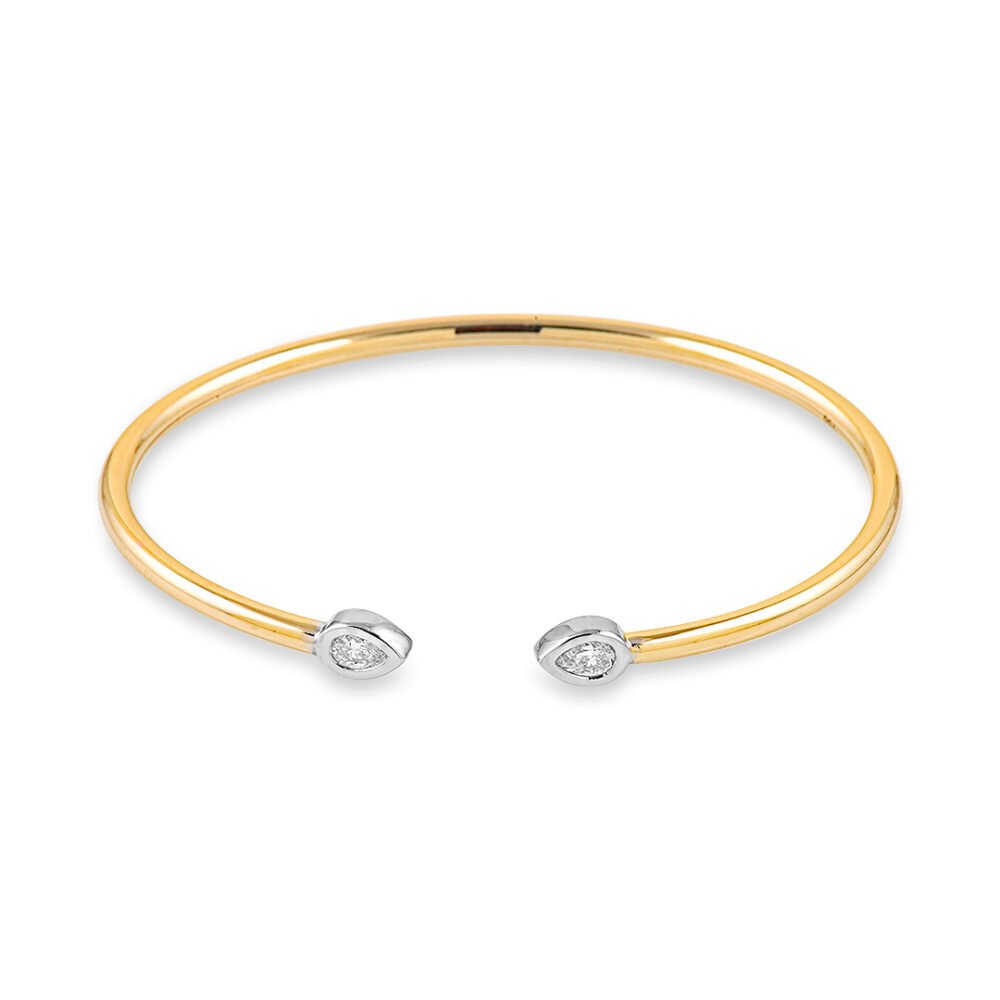 18k gold pear diamond bracelet