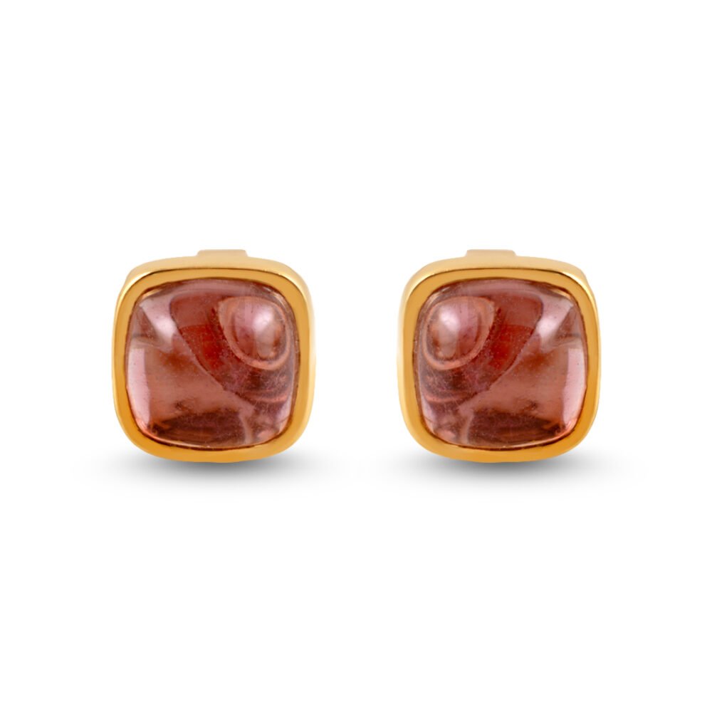 18k yellow gold tourmaline stud earrings