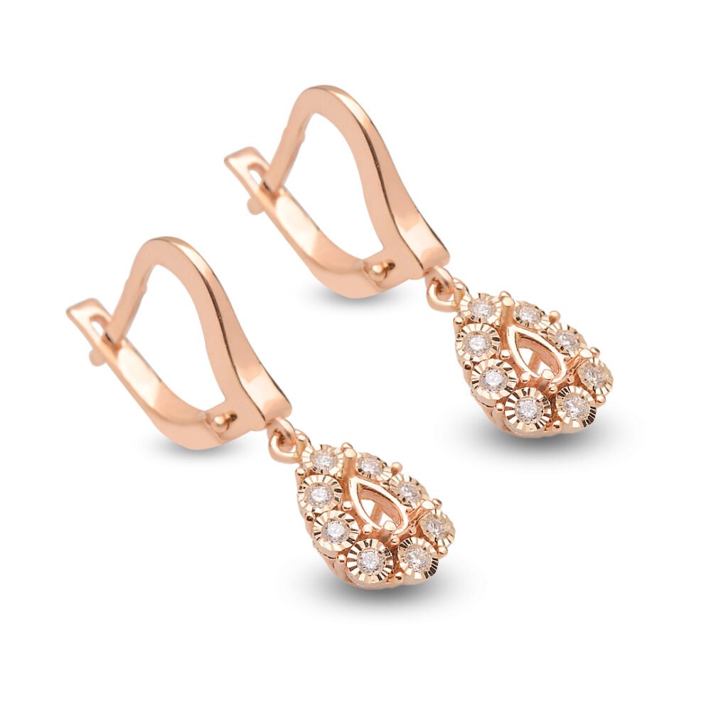 Rose Gold Diamond Earrings