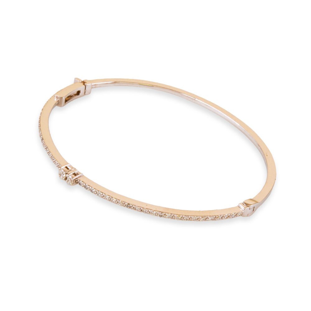 18k Yellow Gold and Diamond Bracelet – Elegant Radiance - Image 2