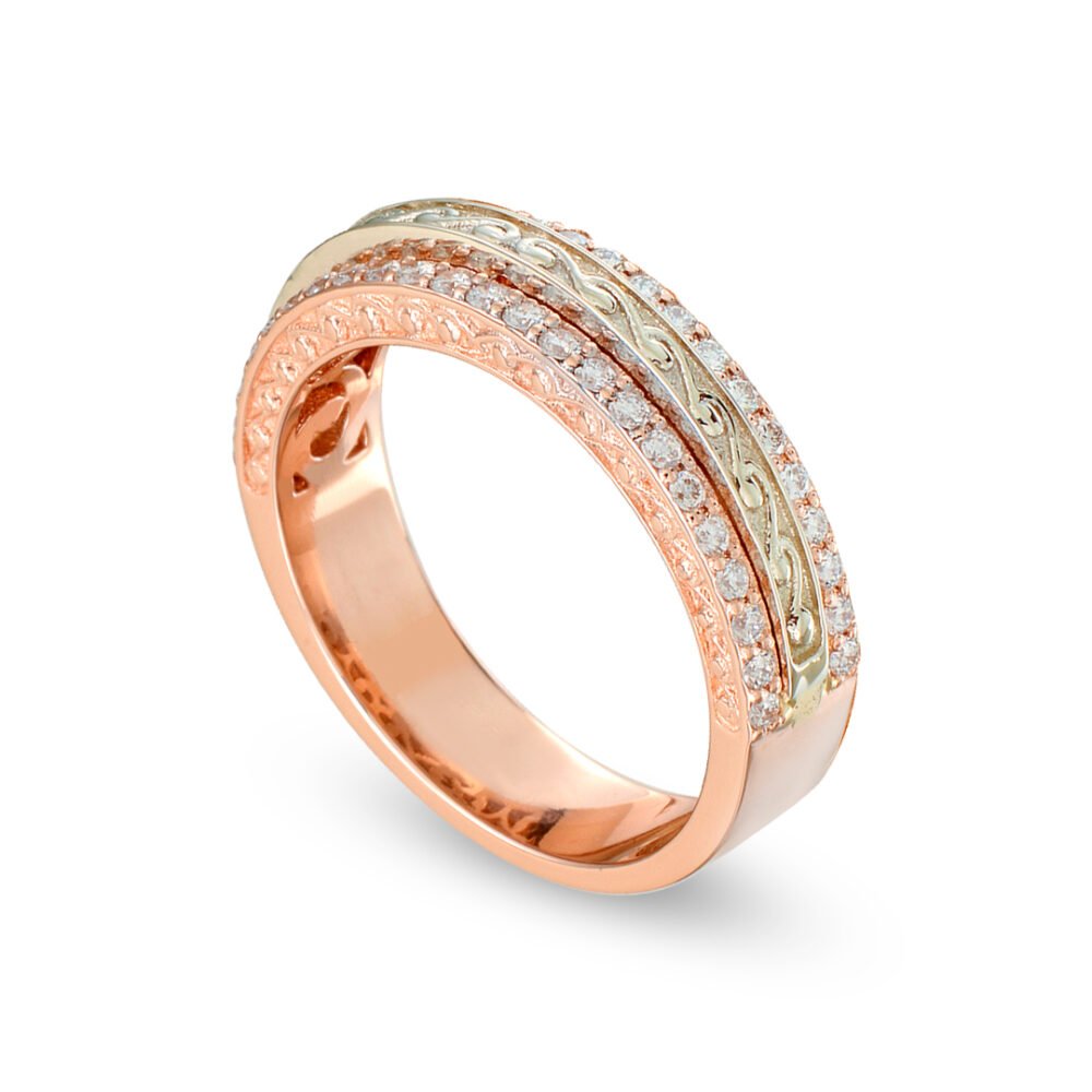 two-tone diamond band