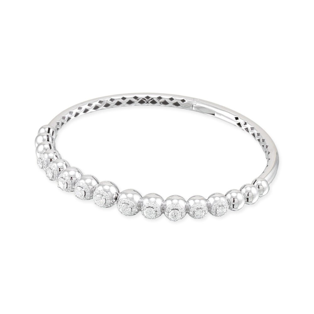 Radiant White Gold Diamond Bracelet - Image 3