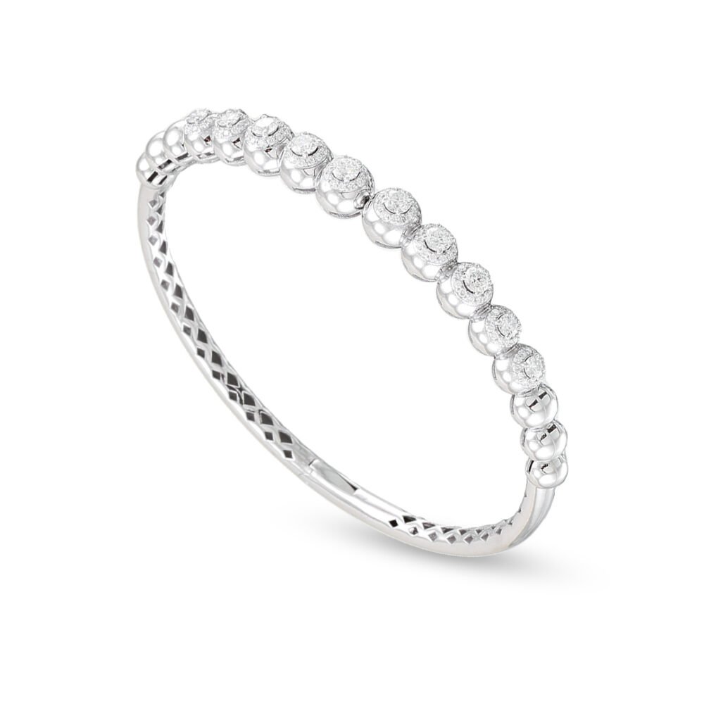 Radiant White Gold Diamond Bracelet - Image 2