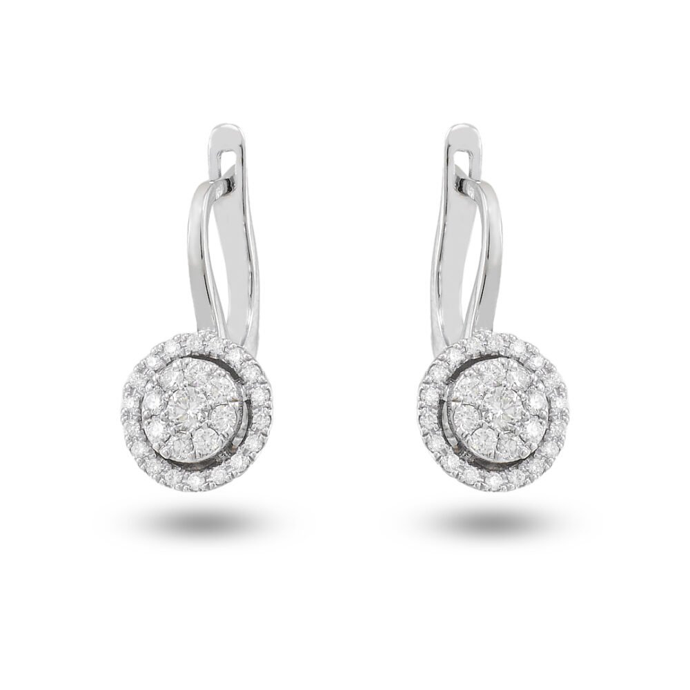 18k White Gold Diamond Earrings