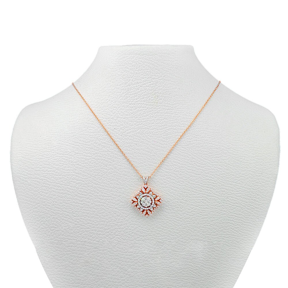 two-tone diamond necklace