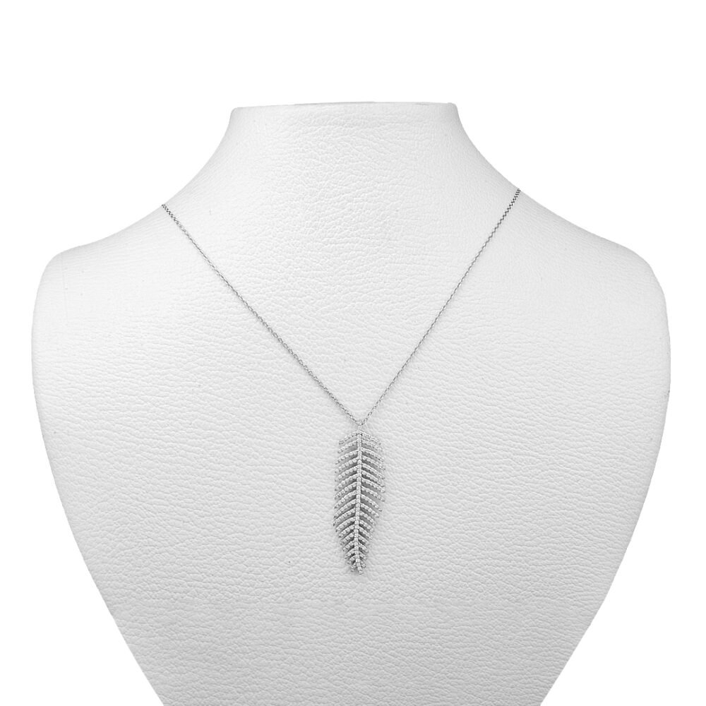 18k white gold diamond necklace