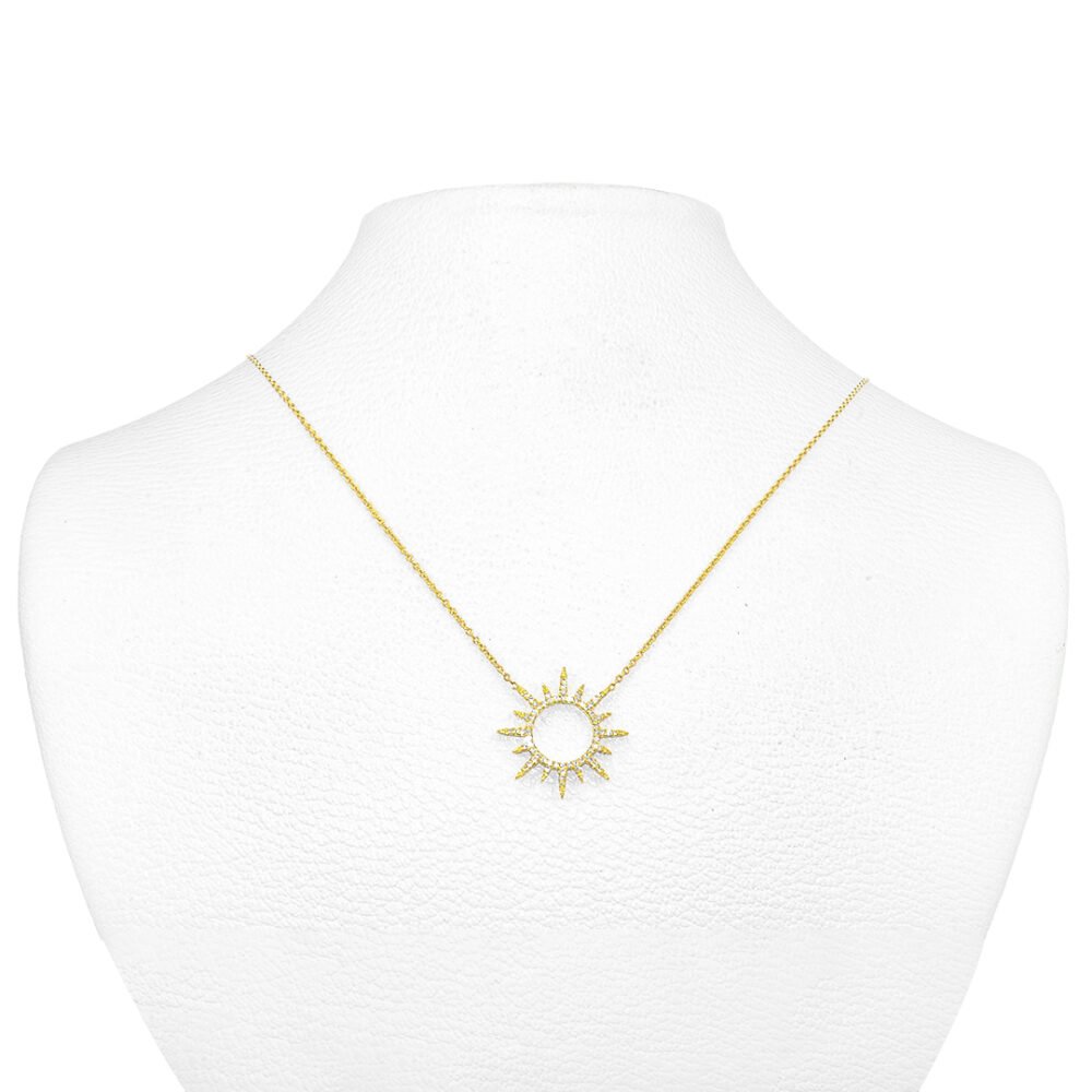 18k yellow gold diamond necklace