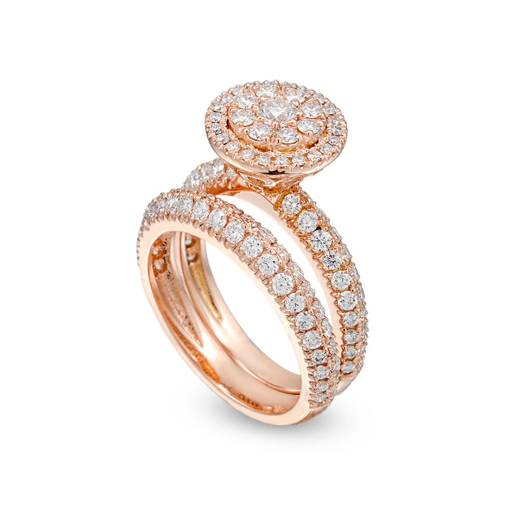 rose gold diamond set