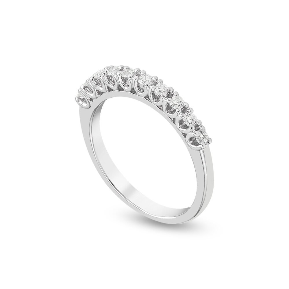 white gold diamond band