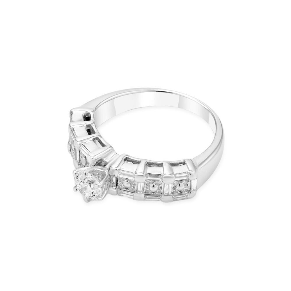 18K White Gold Solitaire Diamond Ring - Image 2