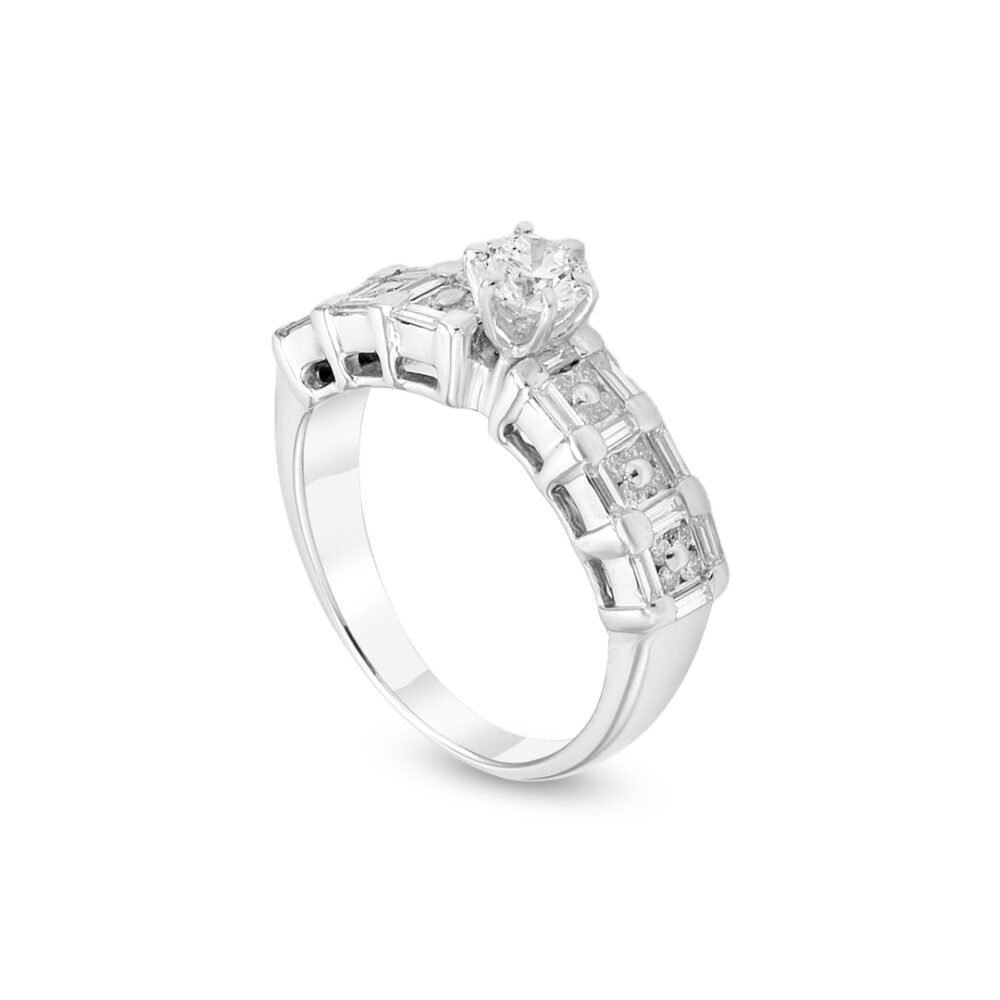 white gold solitaire diamond ring