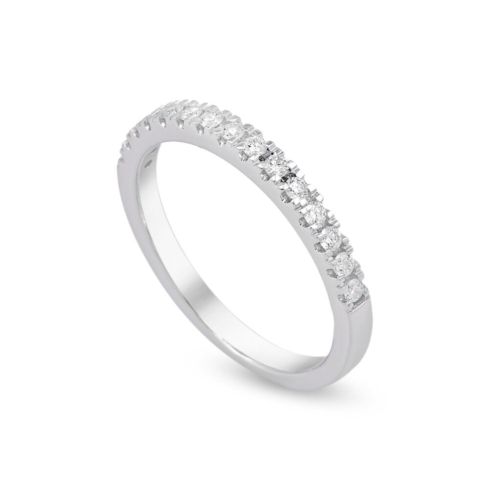 white gold diamond band