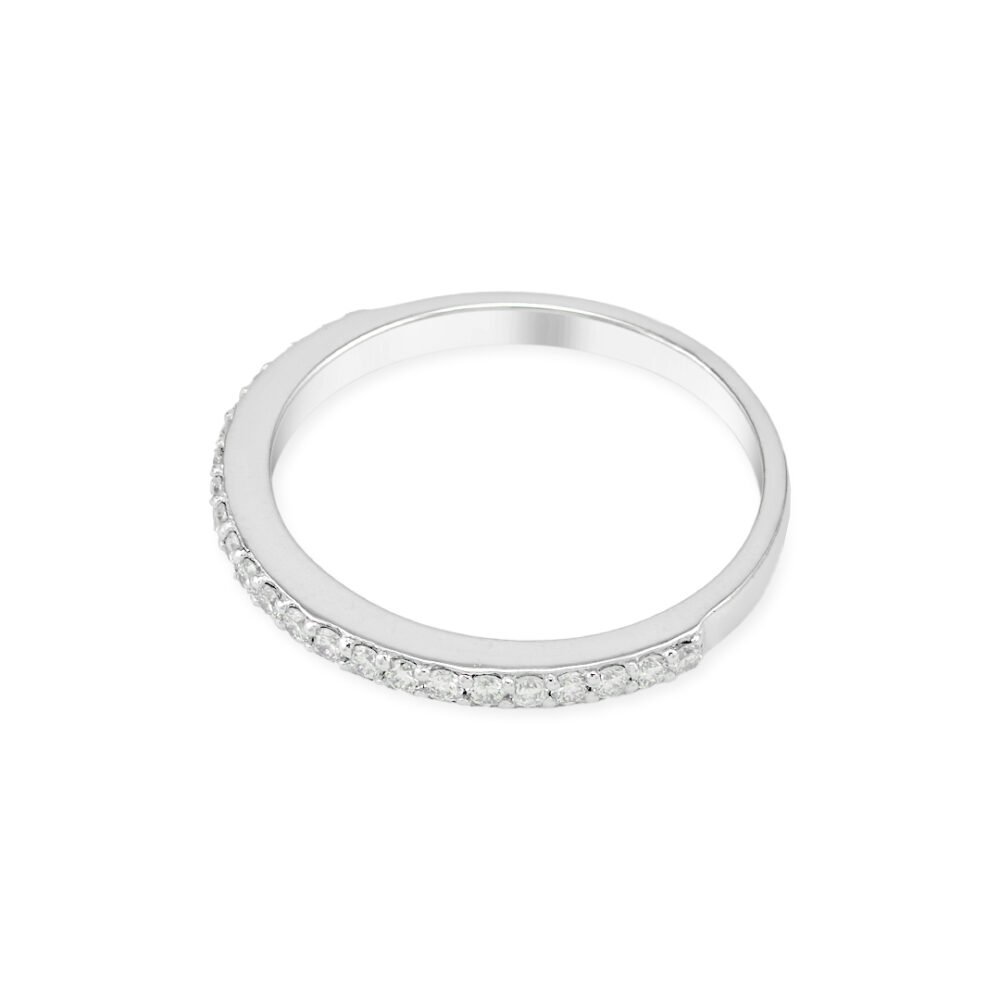 White Gold Diamond Band with 23 VS1-G Diamonds - Image 2
