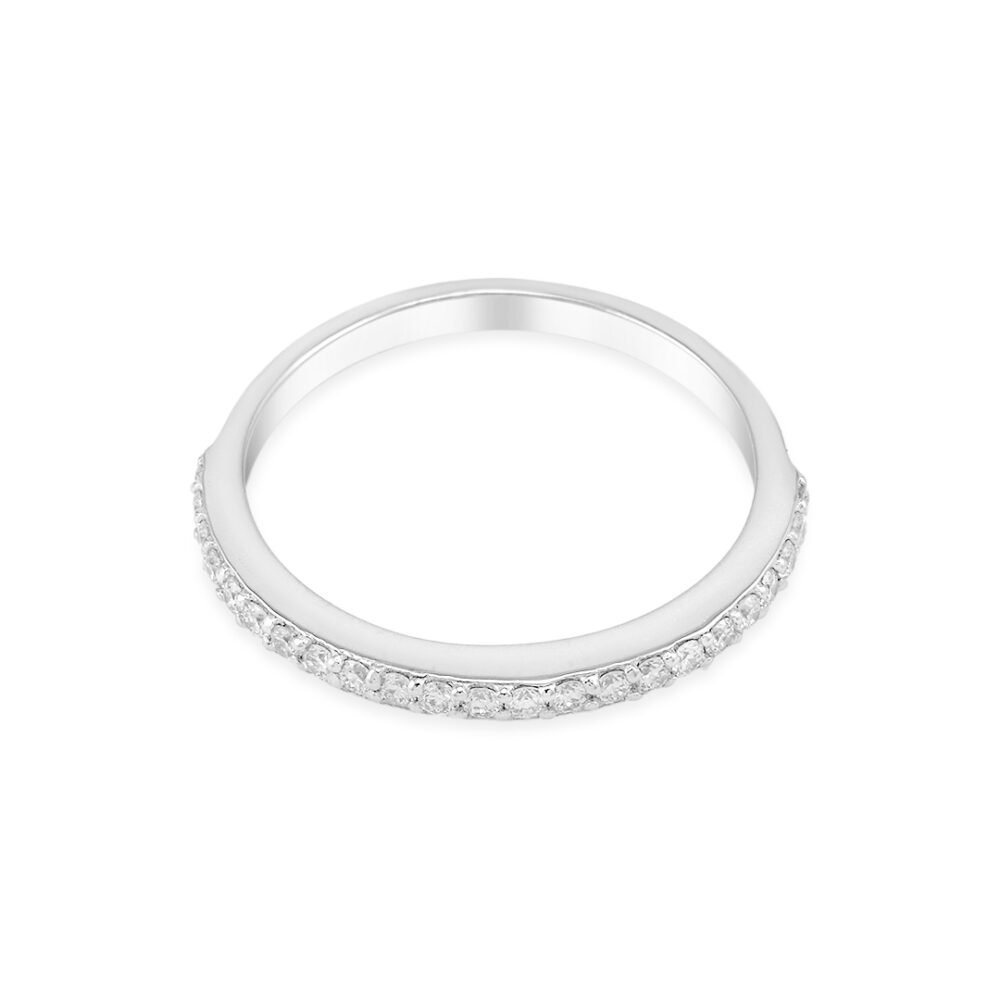 White Gold Diamond Band with 23 VS1-G Diamonds - Image 3