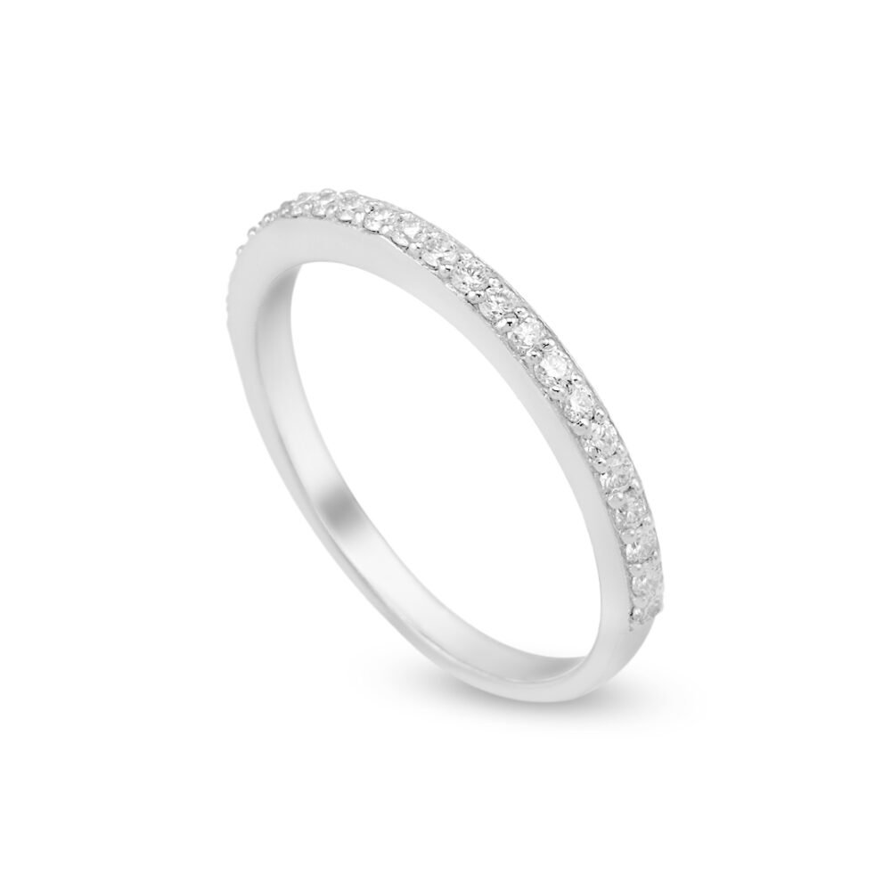 white gold diamond band