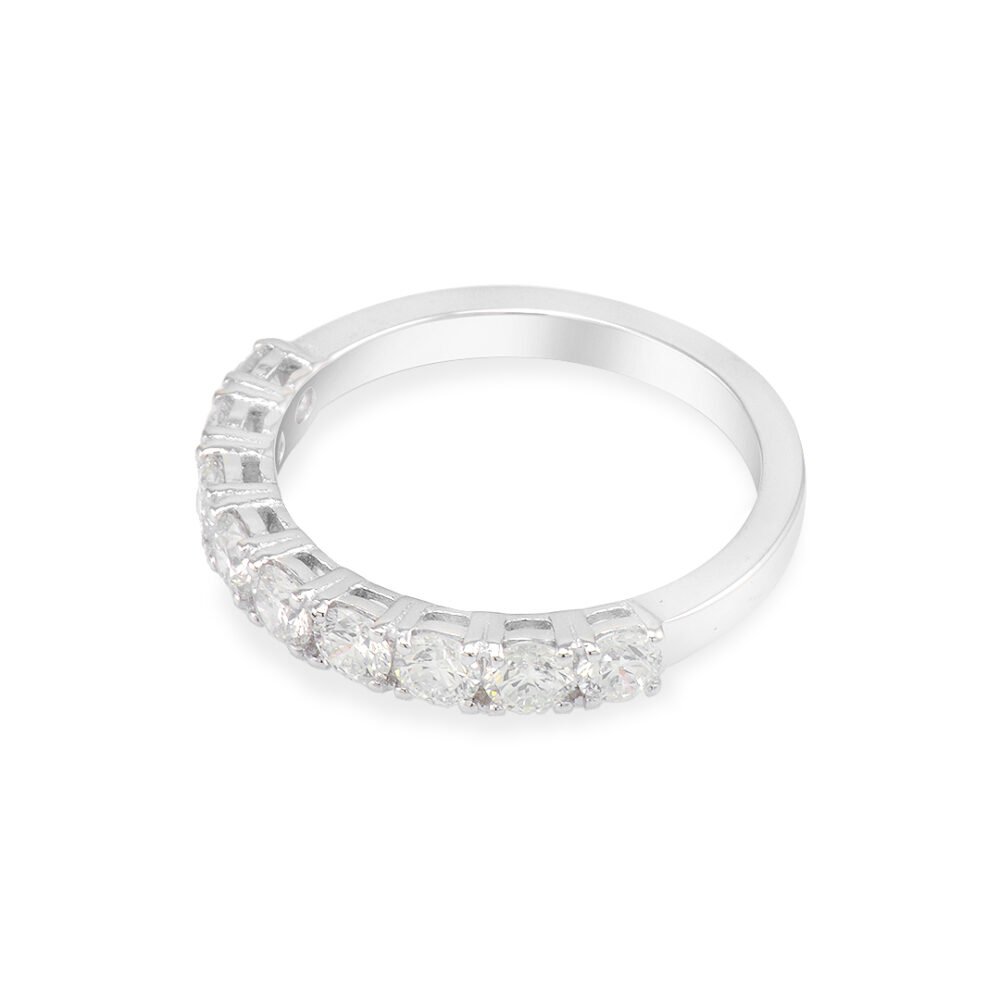 White Gold Nine-Diamond Band with 1.02 cts VS1-G Stones - Image 3
