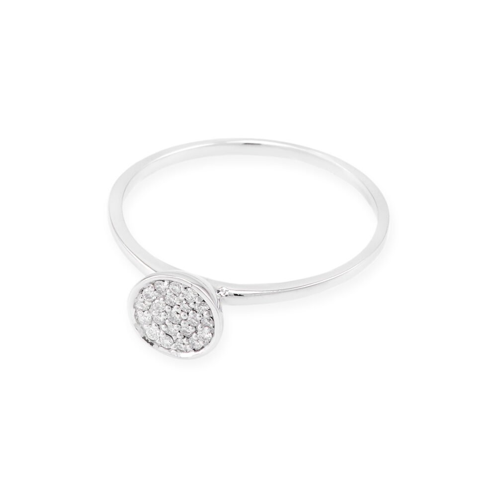 White Gold Diamond Ring with 0.16 cts - Image 3