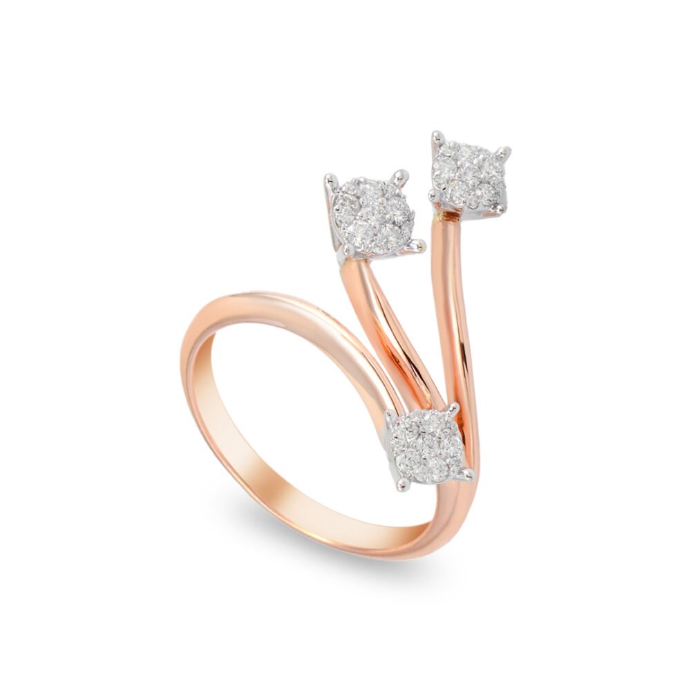 rose and white gold ring