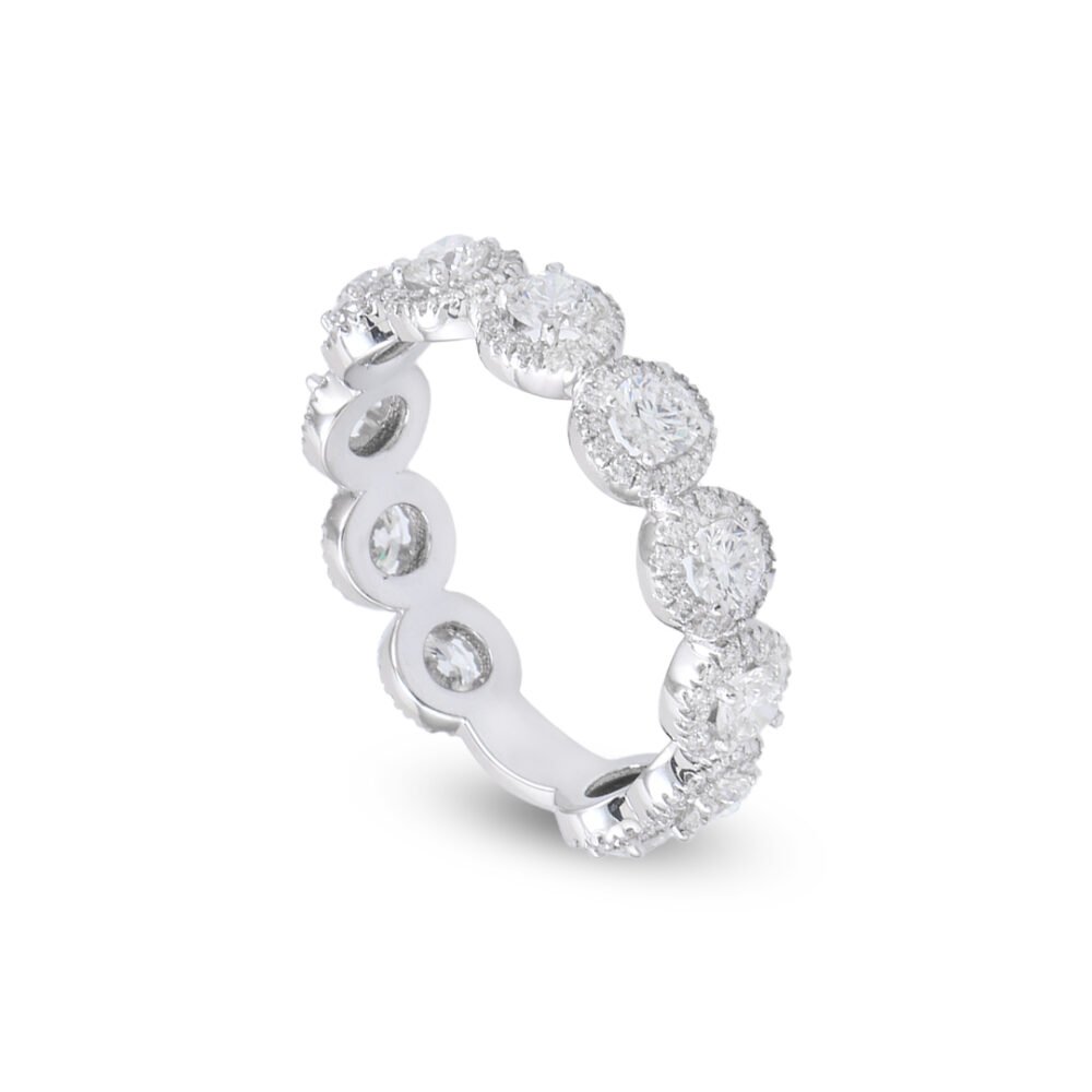 white gold diamond band