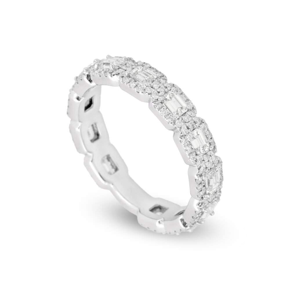 white gold diamond band